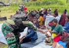 Perkuat Silaturahmi, Satgas Yonif 511/DY Gelar Makan Bersama Warga Kampung Tima